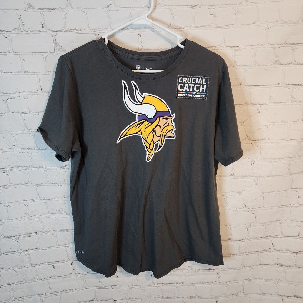 Men's Nike NFL Minnesota Vikings "Crucial Catch" Shirt, Size XXL